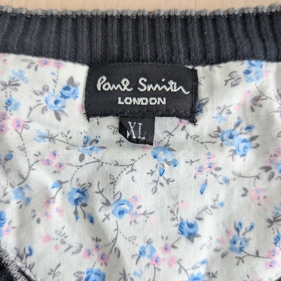 🇬🇧PAUL SMITH Black, Gray and Blue Argyle Sweater - Picture 9 of 14